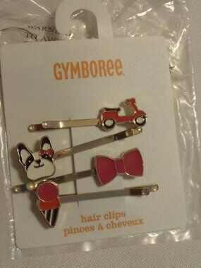 Gymboree Ciao Puppy set of 4 hair pins clips NWT